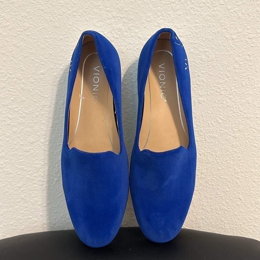 VIONIC WILLA LOAFER FLAT COBOLT BLUE LIKE NEW SZ 6 CAREER EVERYDAY DATE NIGHT